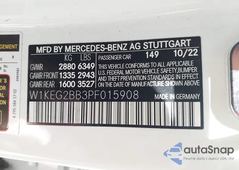 2023 Mercedes-Benz Eqe 350 from USA, damaged, VIN W1KEG2BB3PF015908